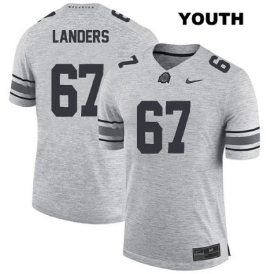 Youth NCAA Ohio State Buckeyes Robert Landers #67 College Stitched Authentic Nike Gray Football Jersey RW20E45KN